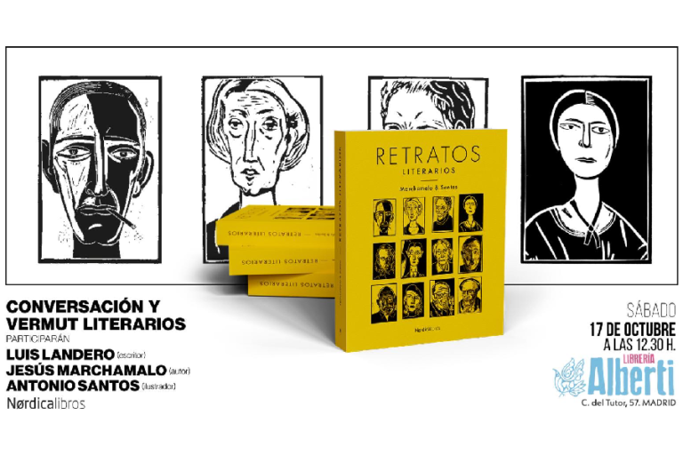 Marchamalo y Santos presentan sus «Retratos literarios» en la librería Rafael Alberti (Madrid)
